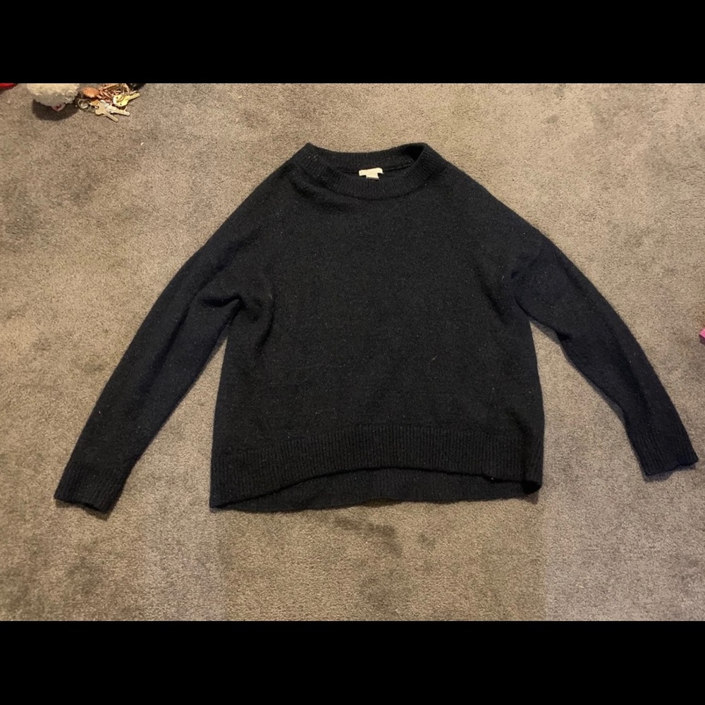 Navy blue knit sweater